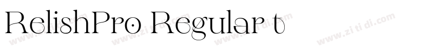 RelishPro Regular7t字体转换